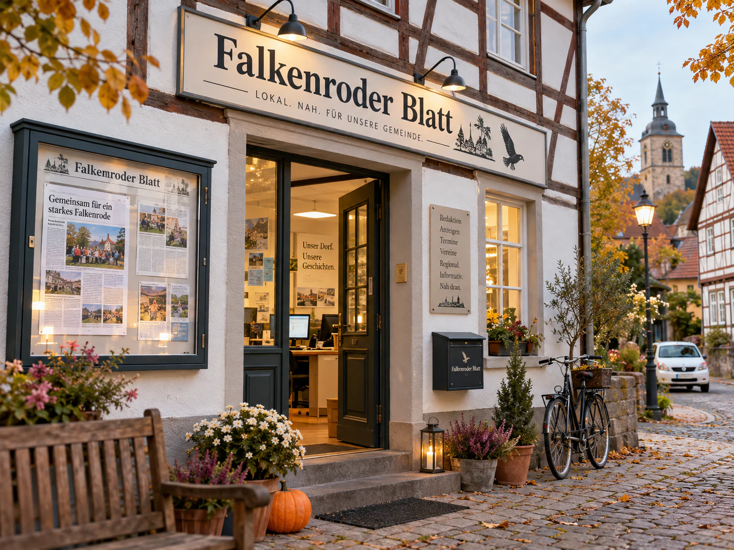 Redaktionsbüro des Falkenroder Blatts im Fachwerkhaus