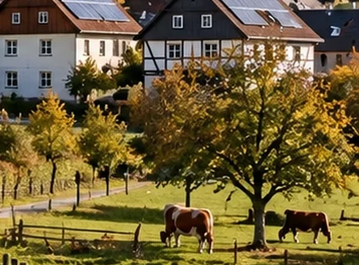 Weidelandschaft am Ortsrand