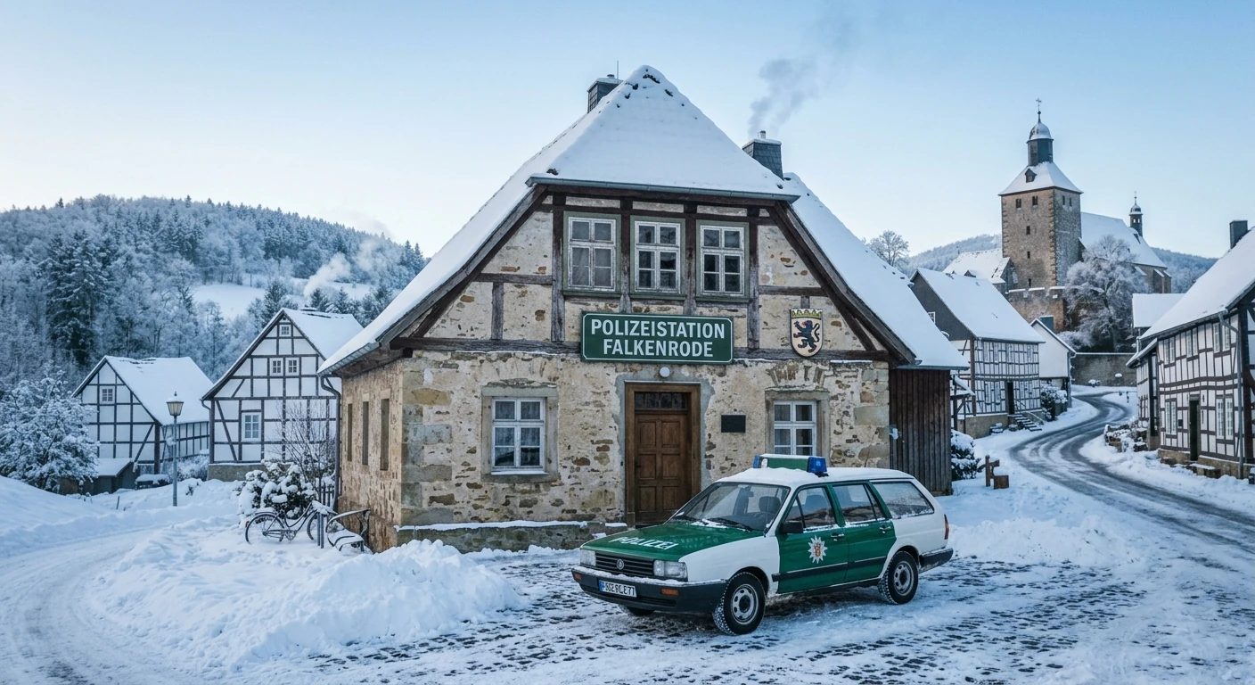 Von Nutzer bereitgestellte Winteransicht der Polizeikontaktstelle Falkenrode